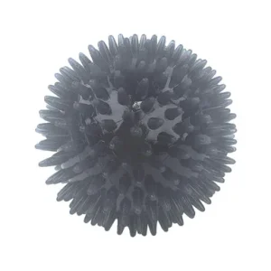 Gnawsome Gray Spiky Squeaker Ball Dog Toy