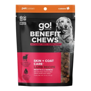 Go! Dog Benefit Dog Chews Skin & Coat Care Lamb 6 oz