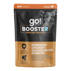 Go! Dog Booster Immune Health Shredded Chicken & Salmon, 2.8 oz each, Case of 24
