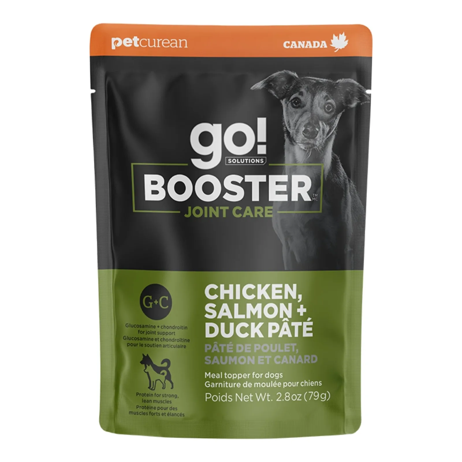Go! Dog Booster Joint Care Pate Chicken, Salmon & Duck, 2.8 oz each, Case of 24