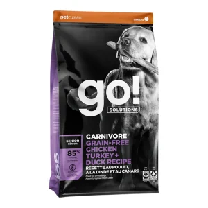 Go! Dog Carnivore Grain-Free Senior Chicken, Turkey & Duck 22 lb