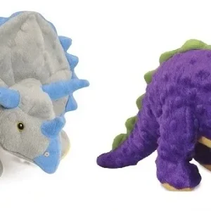 GoDog Dinos Chew Guard Squeaky Plush Dog Toy Small