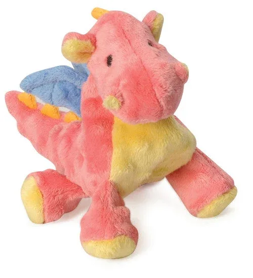 goDog Dragons with Chew Guard Technology Tough Plush Dog Toy Coral SM - Image 2