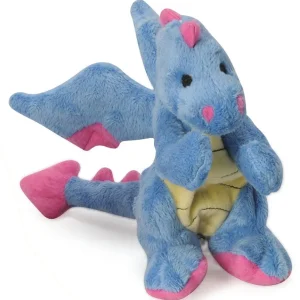goDog Dragons with Chew Guard Technology Tough Plush Dog Toy Periwinkle SM