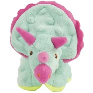 Godog Plsh Dino Frill Teal Sm