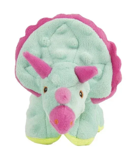 Godog Plsh Dino Frill Teal Sm