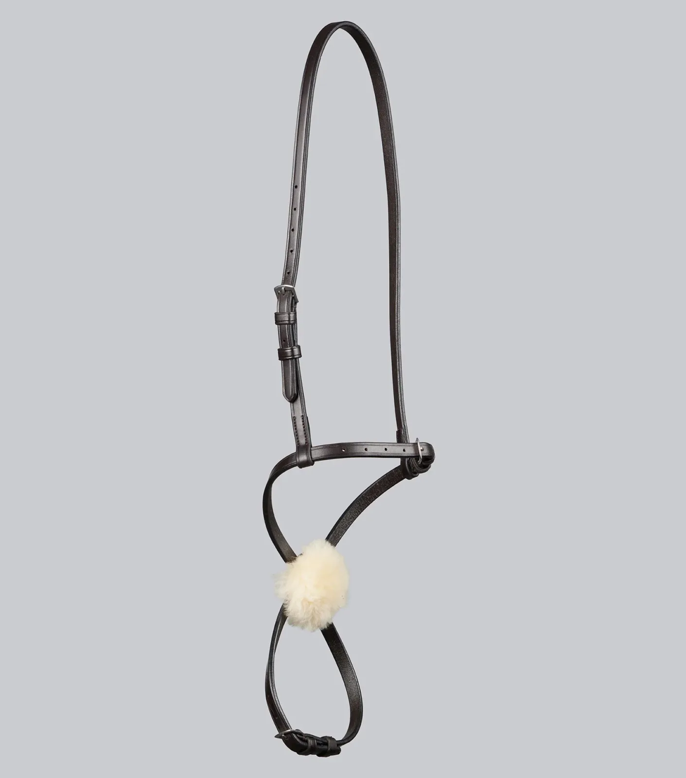 Grackle Noseband for Racing Bridle Dark Havana - Image 2