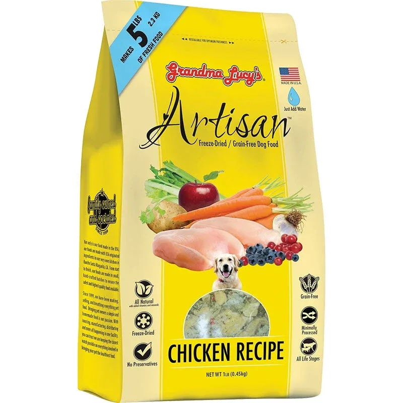Grandma Lucys Dog Freeze-Dried Artisan Grain-Free Chicken 1 lb