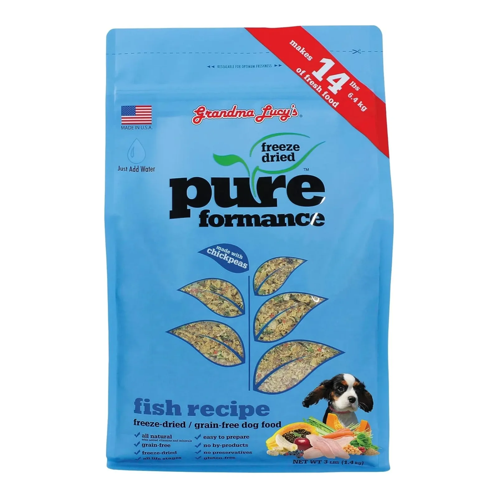 Grandma Lucys Dog Pure Grain-Free Fish Chickpea, 3 lb