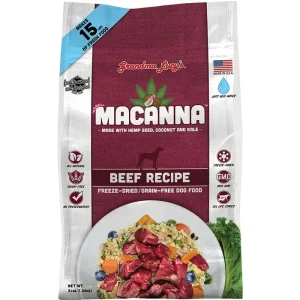 Grandma Lucy's Macanna Grain-Free Beef Freeze-Dried Dog Food - 1 lb