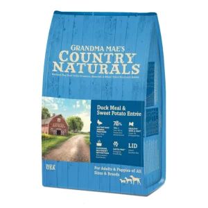 Grandma Mae's Country Naturals Duck Meal & Sweet Potato Dry Dog Food, 9 oz each, Case of 18