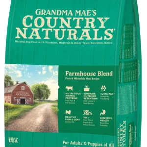 Grandma Mae's Country Naturals Farmhouse Blend Dry Dog Food Pork & Whitefish, 14 lb