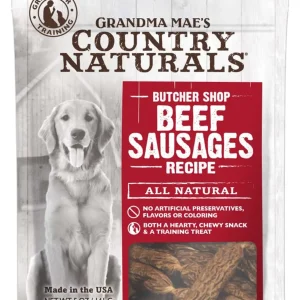 Grandma Mae's Country Naturals Grain-Free Beef Sausages Dog Treats, 5 oz