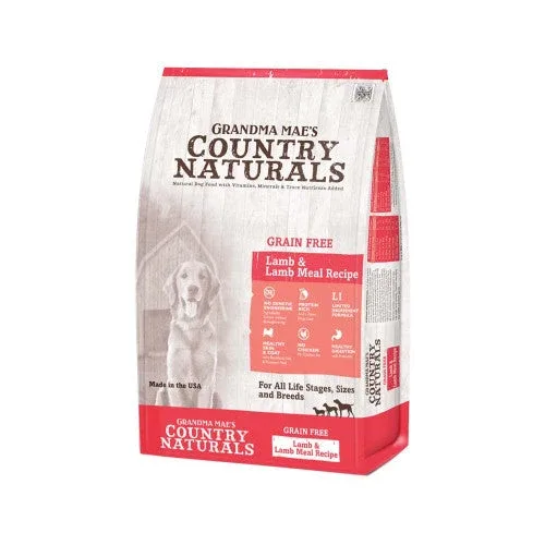 Grandma Mae's Country Naturals Grain Free Dry Dog Food Lamb & Lamb Meal 4lb - Image 2
