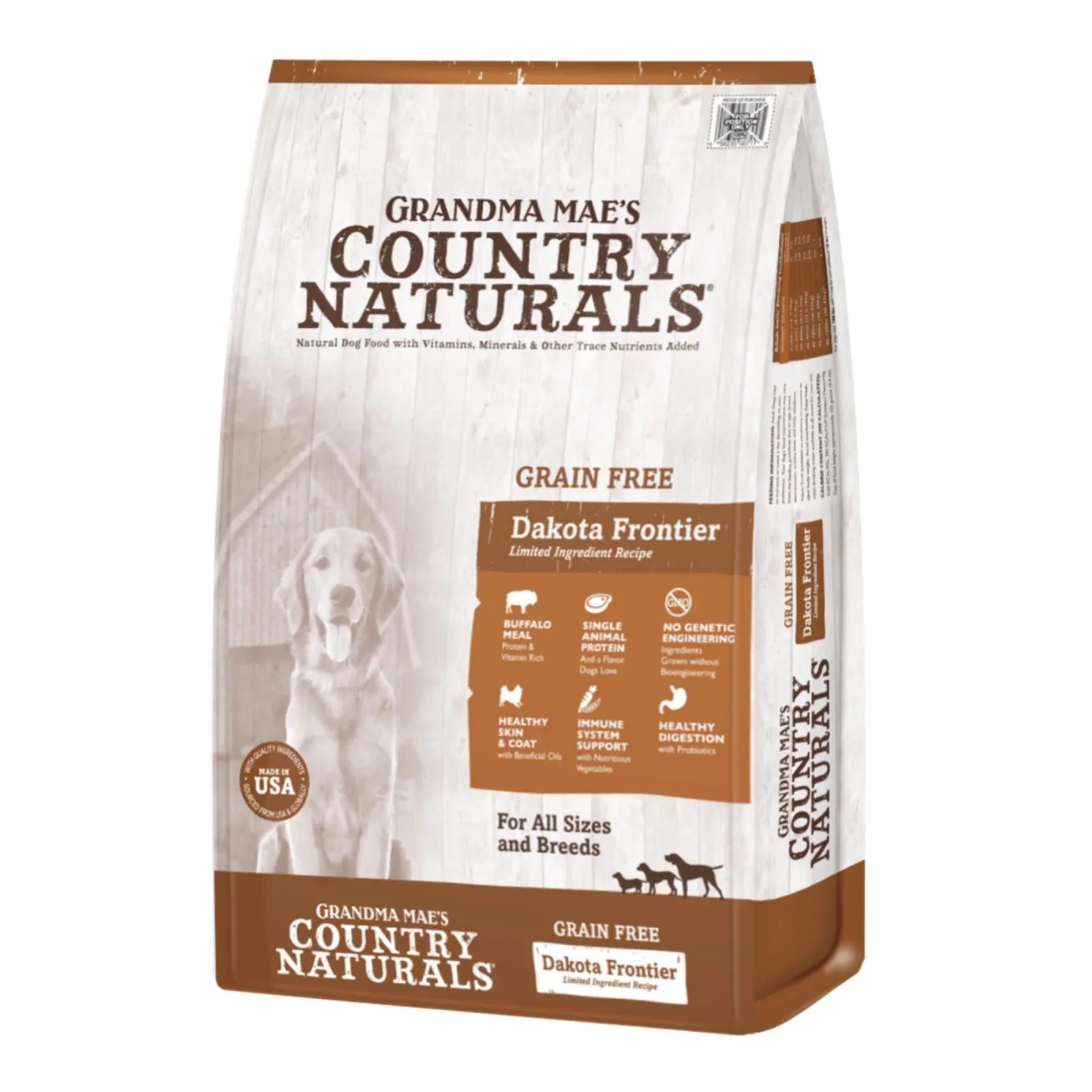Grandma Mae's Country Naturals Grain-Free LargeI.D. Dry Dog Food Dakota Frontier Buffalo, 12 lb