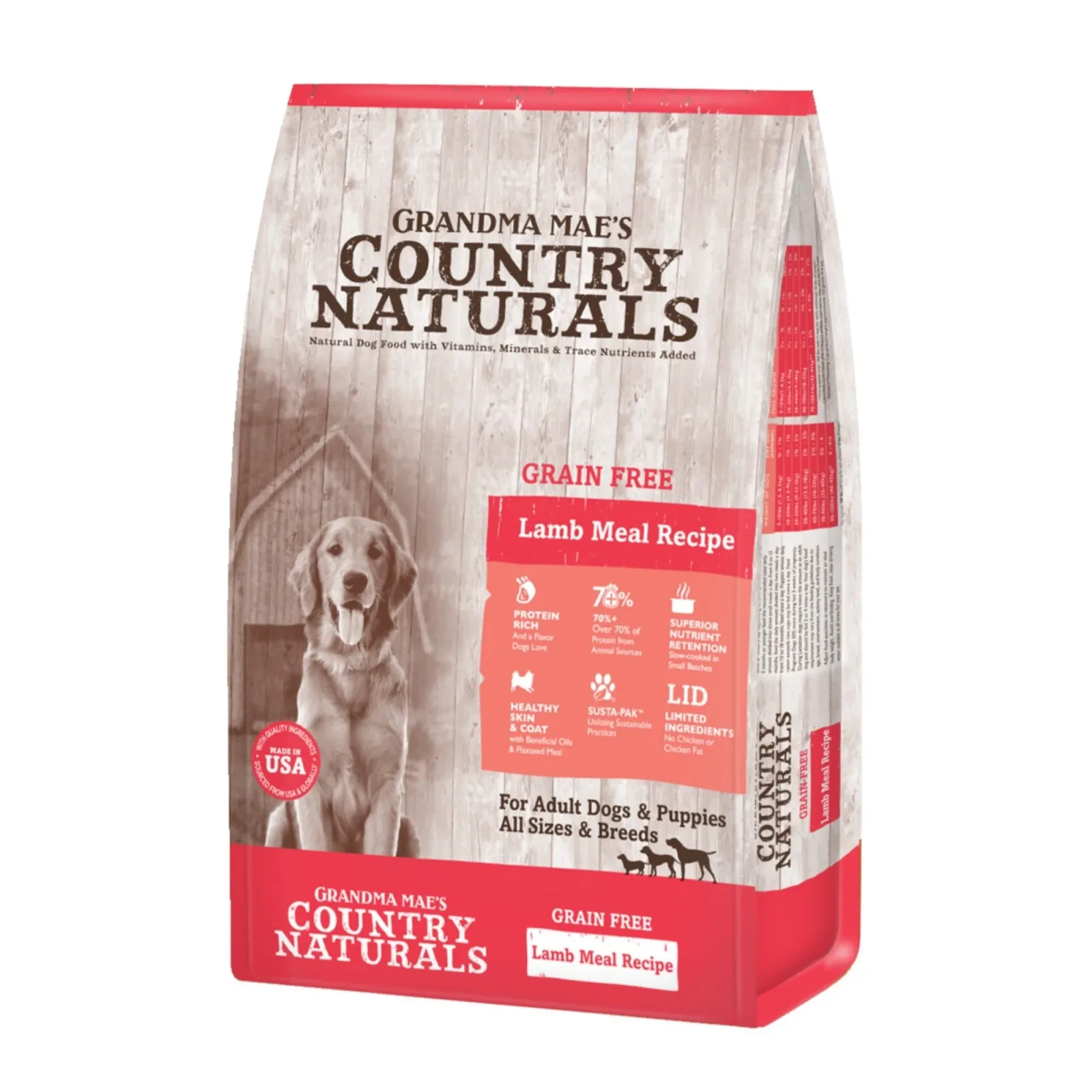 Grandma Mae's Country Naturals Grain-Free LargeI.D. Dry Dog Food Lamb 12 lb