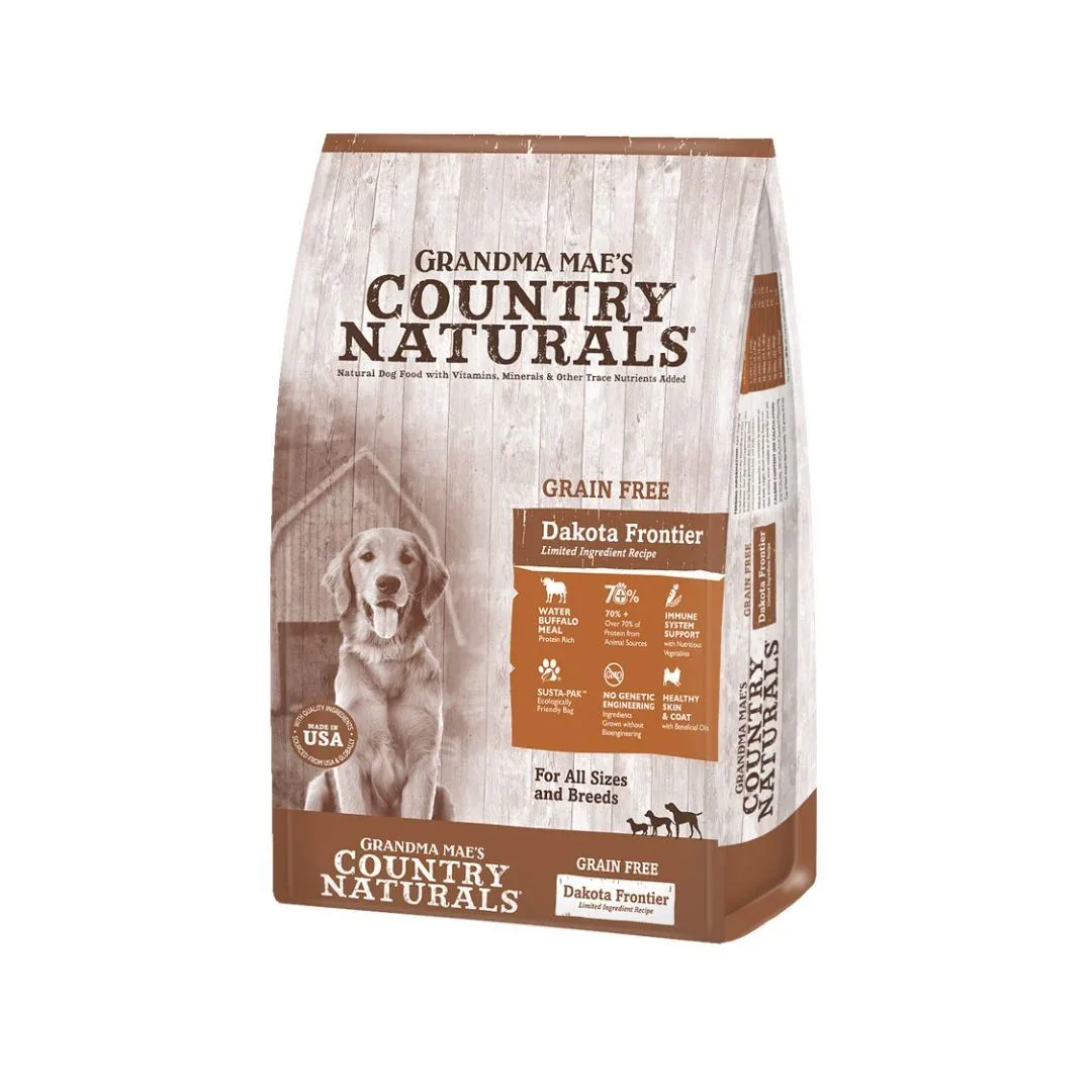 Grandma Mae's Country Naturals Grain-Free LID Dry Dog Food Dakota Frontier Buffalo 22 lb