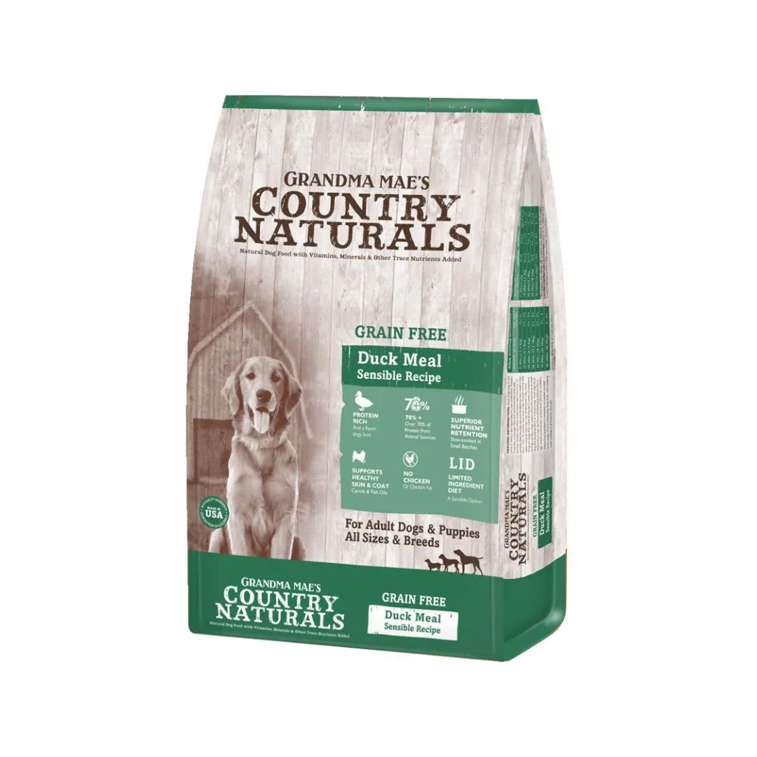 Grandma Mae's Country Naturals Grain-Free LID Dry Dog Food Duck Meal Sensible 23 lb