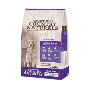 Grandma Mae's Country Naturals Grain-Free Low Fat Recipe for Weight Control and Seniors Dry Dog Food Pork, 14 lb