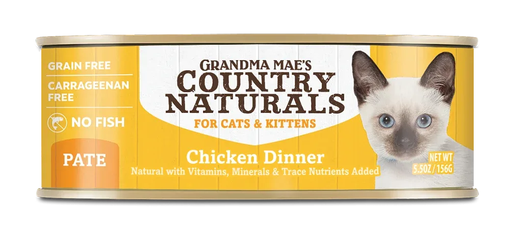 Grandma Mae's Country Naturals Grain Free Wet Cat Food Chicken 5.5oz 24pk