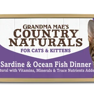 Grandma Mae's Country Naturals Grain Free Wet Cat Food Sardine & Ocean Fish 5.5oz 24pk