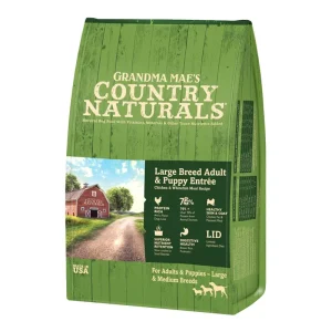Grandma Mae's Country Naturals Large Breed Adult & Puppy Entrée Dry Dog Food Chicken & Rice 14 lb