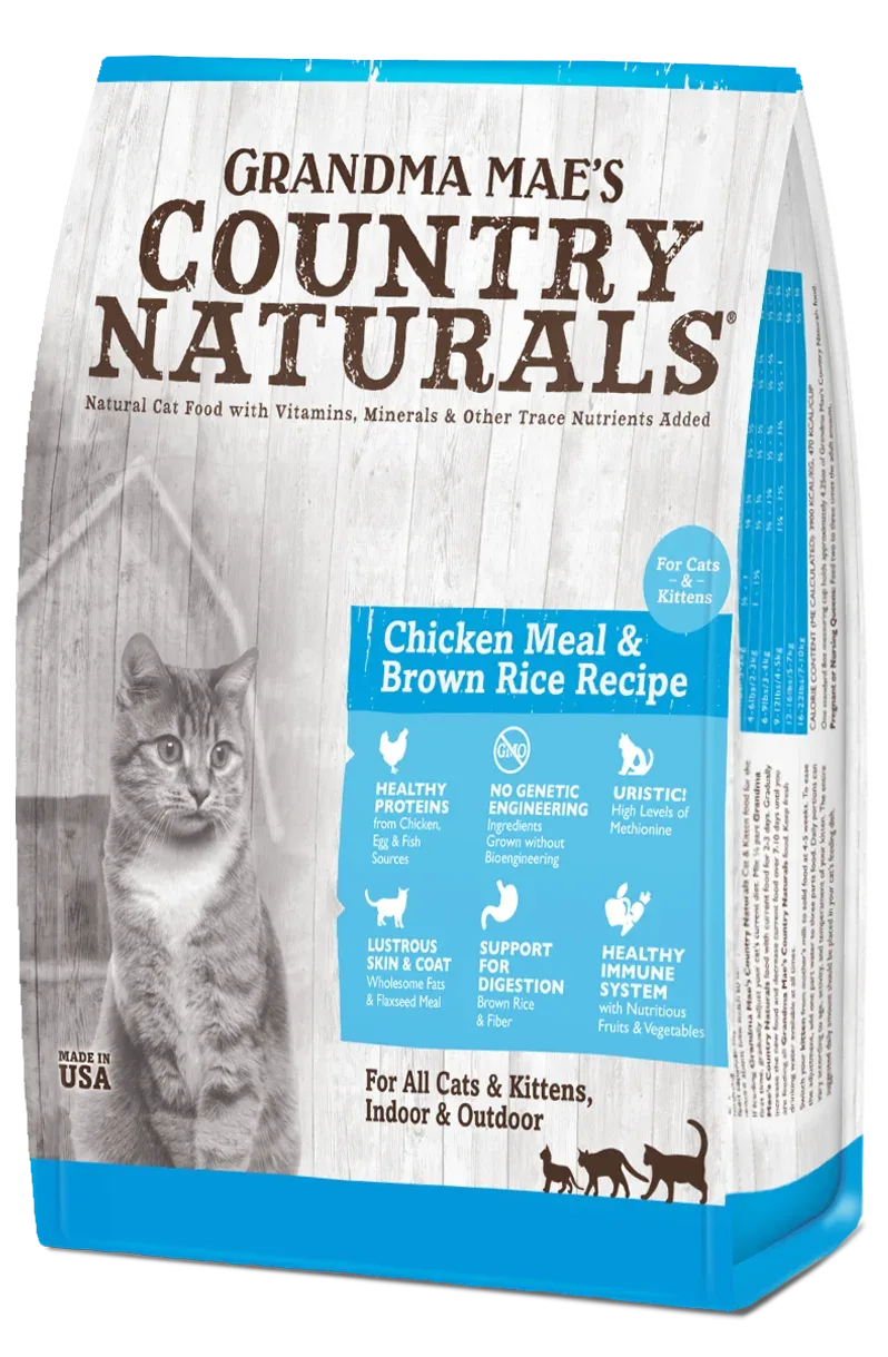 Grandma Mae's Country Naturals Premium All Natural Dry Cat & Kitten Food Chicken & Brown Rice 3lb