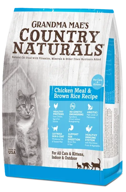 Grandma Mae's Country Naturals Premium All Natural Dry Cat & Kitten Food Chicken & Brown Rice 6lb - Image 2