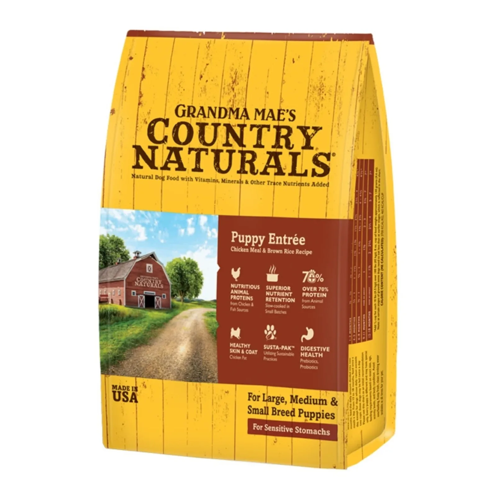 Grandma Mae's Country Naturals Premium All Natural Puppy Dry Dog Food Chicken 12 lb