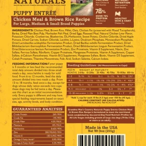 Grandma Mae's Country Naturals Premium All Natural Puppy Dry Dog Food Chicken, 9 oz each, Case of 18