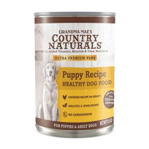 Grandma Mae's Country Naturals Puppy Recipe Wet Dog Food Chicken 13 oz