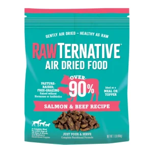 Grandma Mae's Country Naturals Rawternative Air Dried Dog Food Salmon & Beef, 1 lb