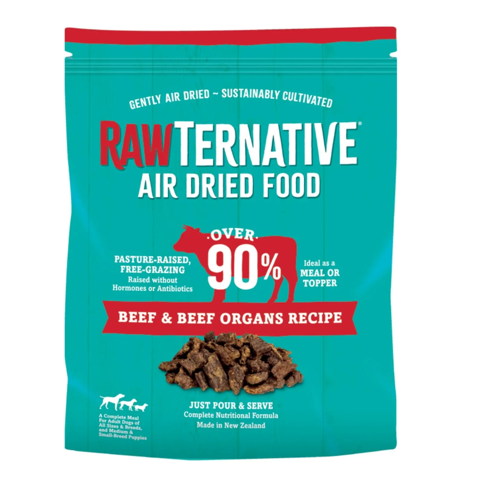 Grandma Mae's Country Naturals RawTernative Air Dried Dry Dog Food Beef & Beef Organs, 1 lb