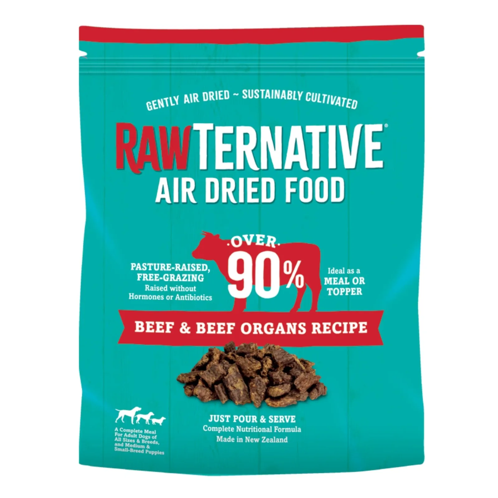 Grandma Mae's Country Naturals RawTernative Air Dried Dry Dog Food Beef & Beef Organs, 5 oz