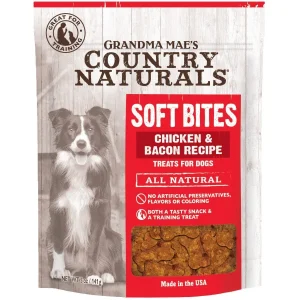 Grandma Mae's Country Naturals Soft Bites Dog Treats Chicken & Bacon 5 oz