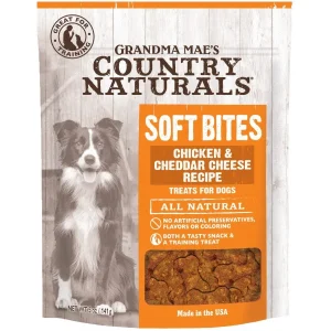 Grandma Mae's Country Naturals Soft Bites Dog Treats Chicken & Cheddar 5 oz