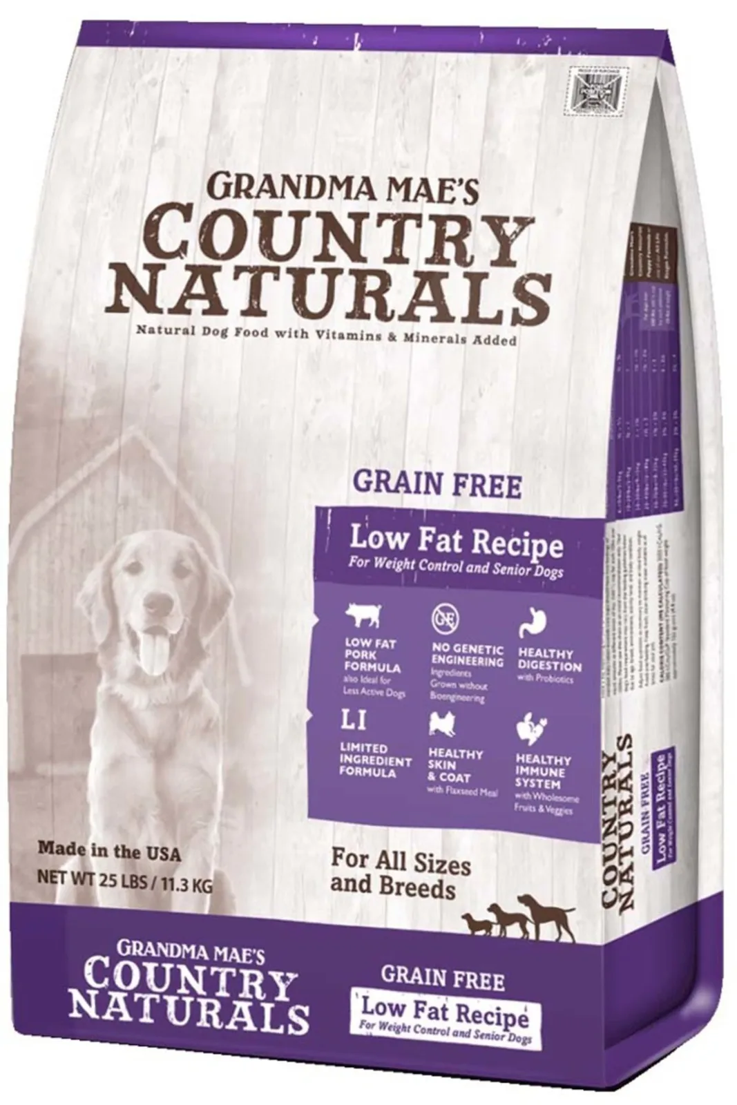 Grandma Mae's Grain-Free Low Fat Pork Dog Food - Weight Control & Seniors, 14 oz each, Case of 18