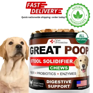 Great Poop Probiotics for Dogs Dog Stool Softener Fiber for Dogs