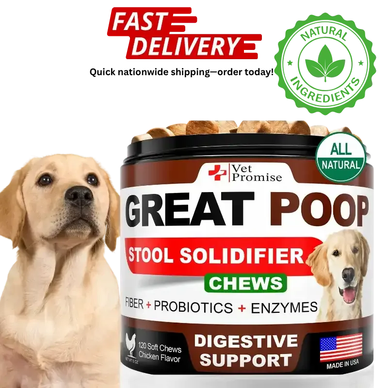 Great Poop Probiotics for Dogs Dog Stool Softener Fiber for Dogs