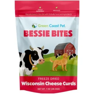 Green Coast Pet Bessie Bites Freeze Dried Wisconsin Cheese Curds Dog Treats