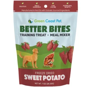 Green Coast Pet Better Bites Freeze Dried Sweet Potato Dog Meal Mixer & Training Treats