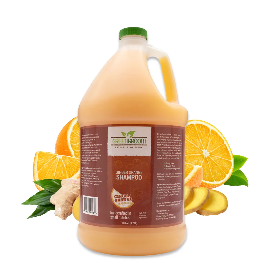 Green Groom Ginger Orange Shampoo, 1 Gallon