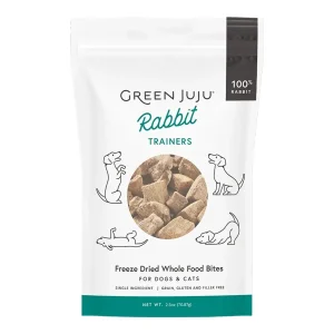 GREEN JUJU DOG CAT FREEZE DRIED TRAINING RABBIT 2.5OZ