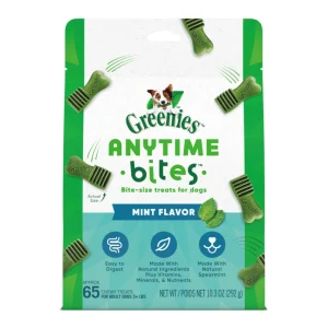 Greenies Anytime Bites BiteSize Dog Dental Dog Treats Mint, 10.3 oz