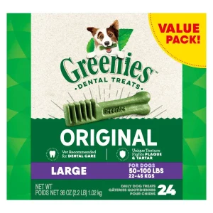 Greenies Dog Dental Dog Treats Large, Original, 36 oz, 24 ct
