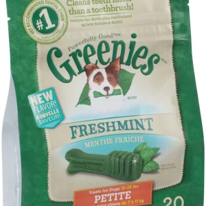 Greenies Dog Dental Dog Treats Petite, Fresh, 12 oz, 20 ct