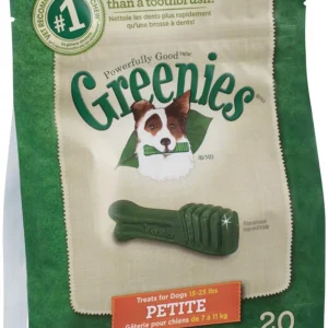 Greenies Dog Dental Dog Treats Petite, Original, 12 oz, 20 ct