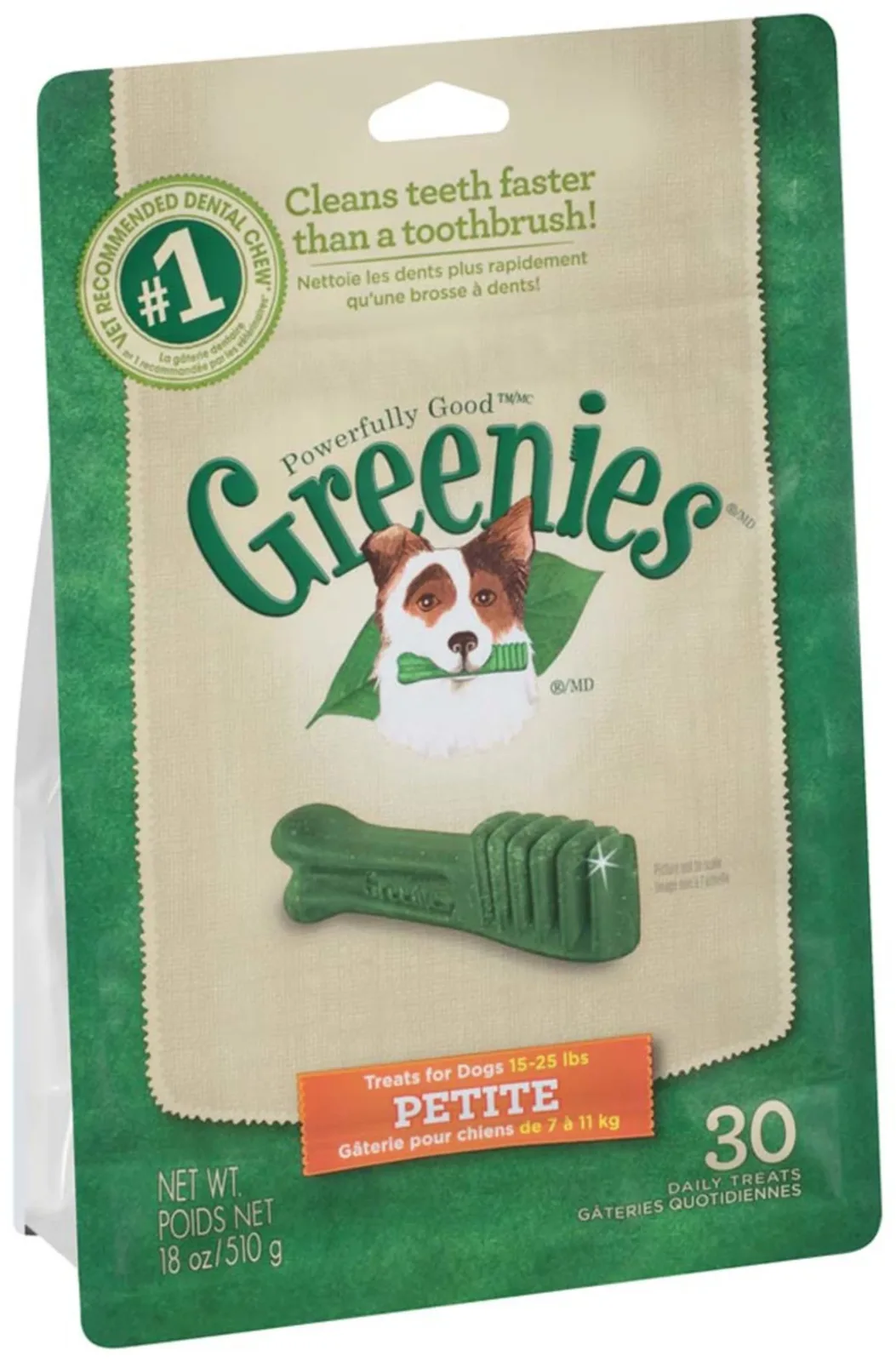 Greenies Dog Dental Dog Treats Petite Original 18 oz, 30 ct