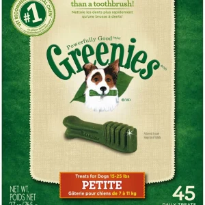 Greenies Dog Dental Dog Treats Petite, Original, 27 oz, 45 ct