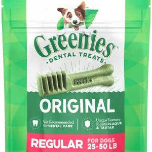 Greenies Dog Dental Dog Treats Petite, Original, 3 oz, 5 ct